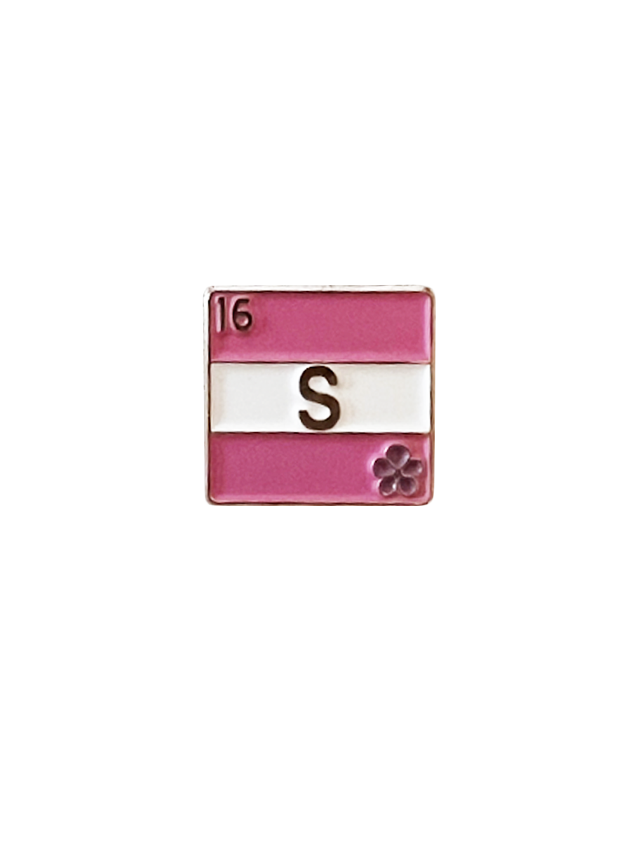 Queer Chemistry Sapphic Pin Detail