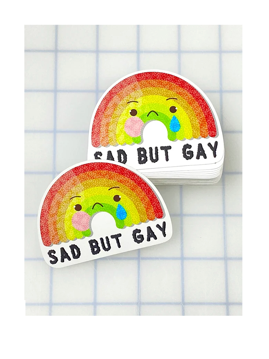 Sad But Gay Sticker