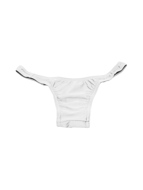 Classic Gaff Thong Panty in White - GenderGear
