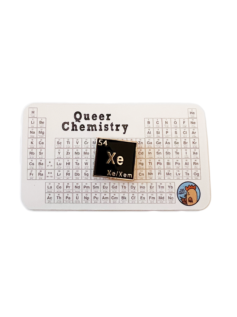 Queer Chemistry Xe/Xem Pronoun Pin