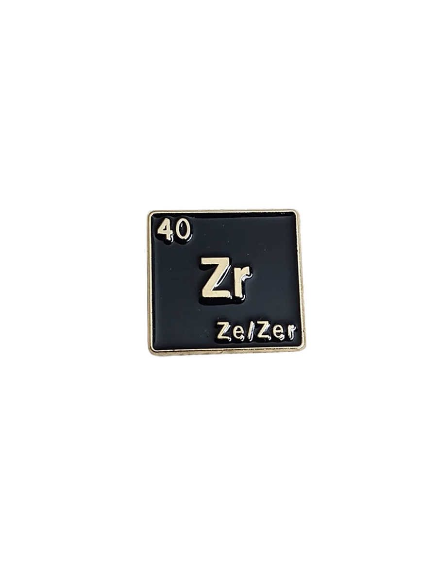 Queer Chemistry Ze/Zer Pronoun Pin